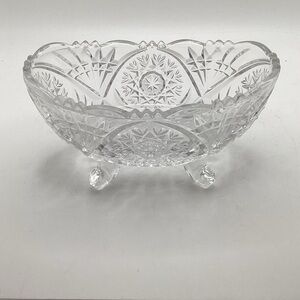 Anna Butte Blukrestad Vintage German 24% Lead Crystal Candy Bowl